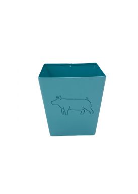 Waste Basket Show Pig Turquoise